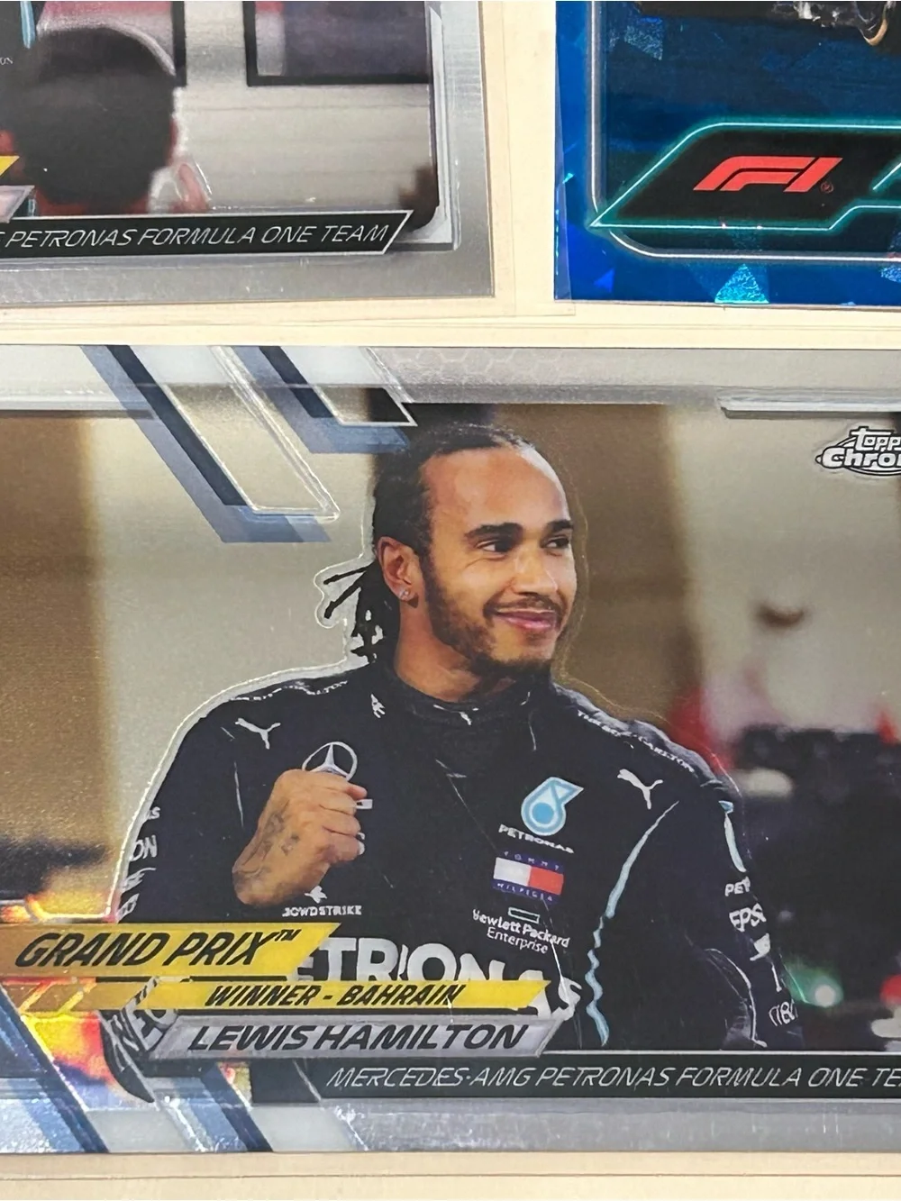 Topps Lewis Hamilton Racing Cards – Blue, Black, Yellow Accents